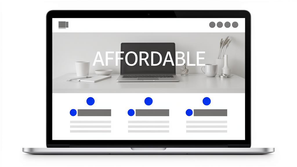 Affordable website design mockup