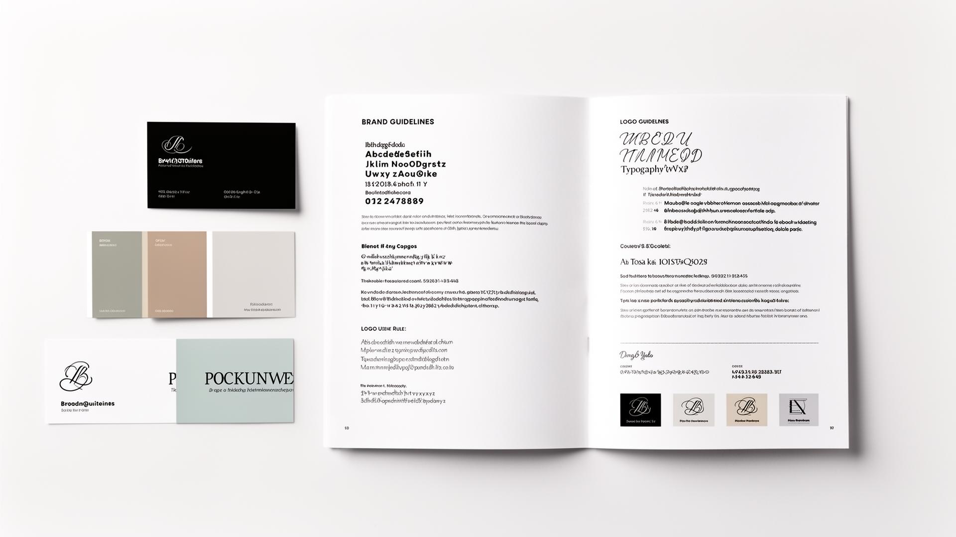 Brand identity design mockup with logo on signage, packaging, and stationery