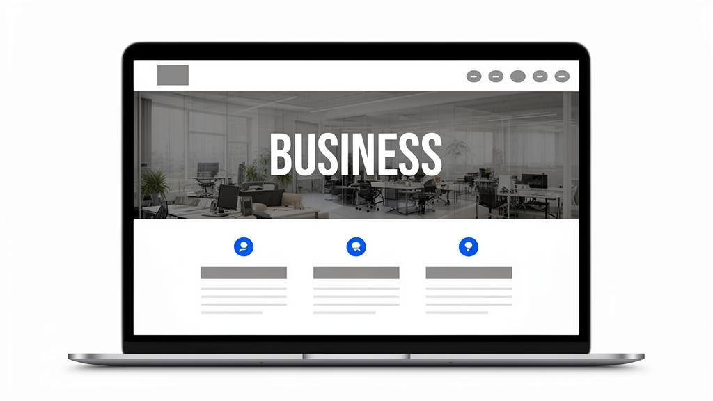 Business website design mockup
