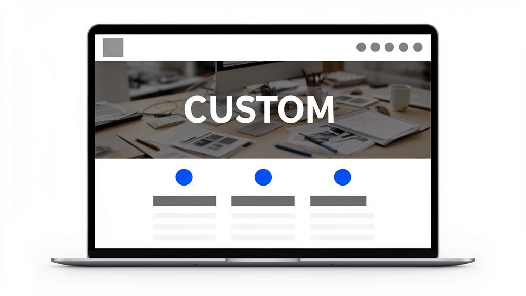 Custom website design mockup