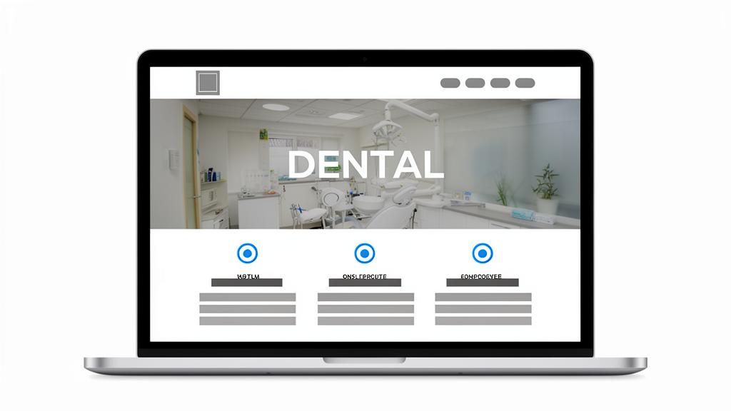Dental practice website design mockup