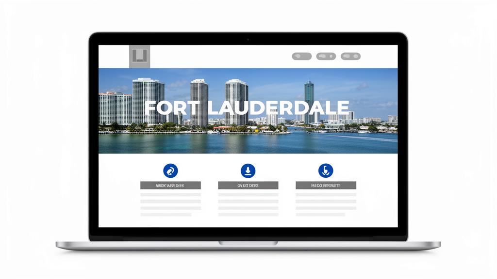 Fort Lauderdale website design mockup