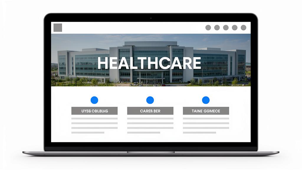 Healthcare website design mockup