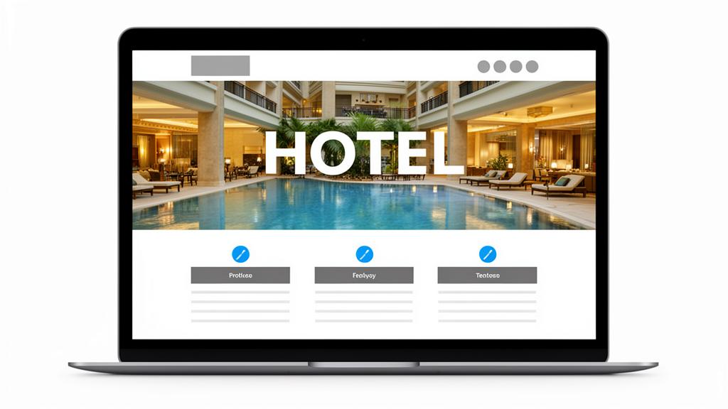 Hotel website design mockup