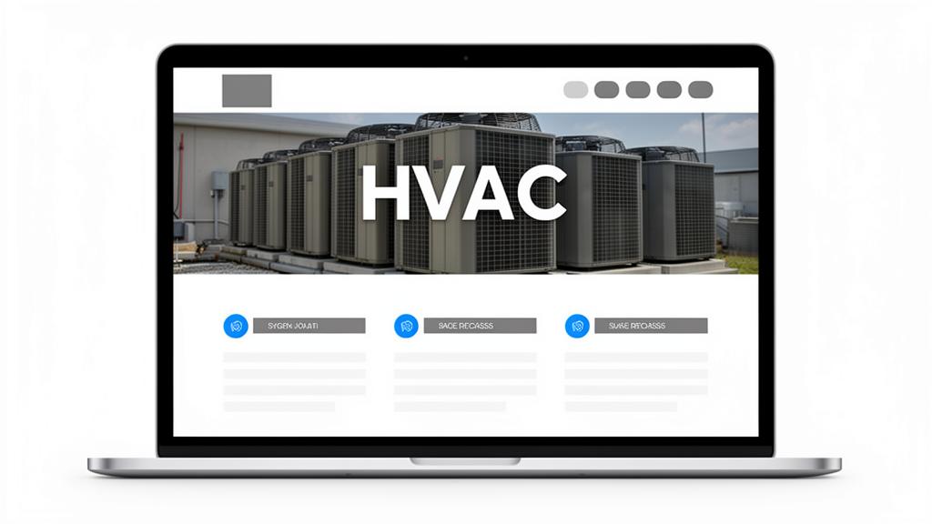 HVAC company website design mockup