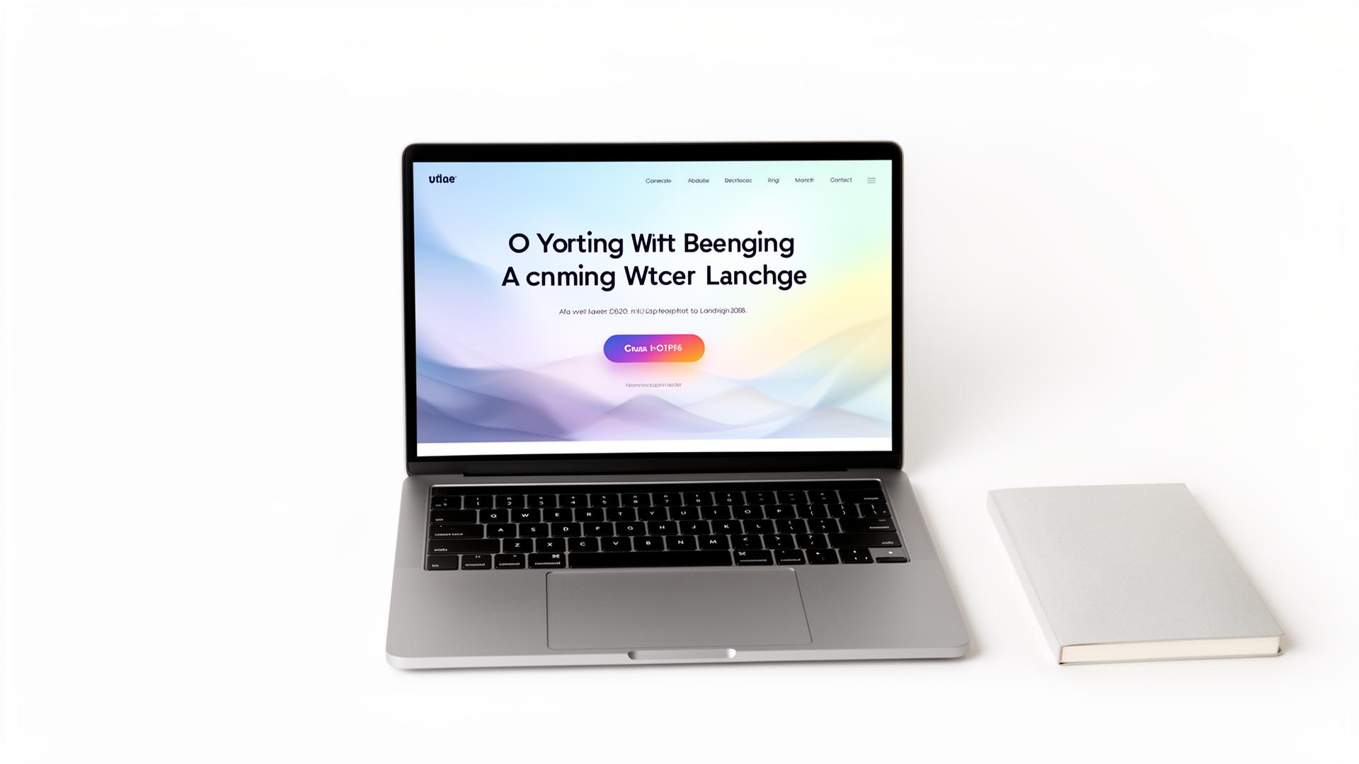 High-converting landing page design on a laptop screen