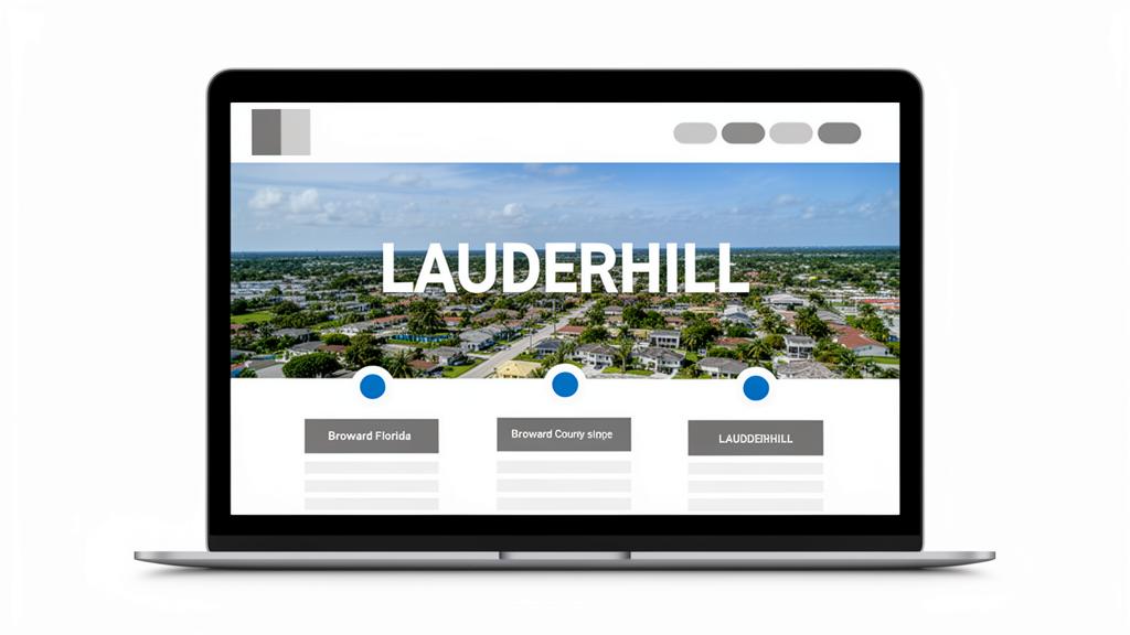 Lauderhill website design mockup