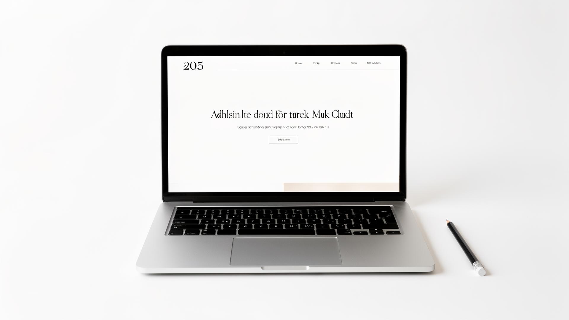 Freelance web designer working from a clean home office