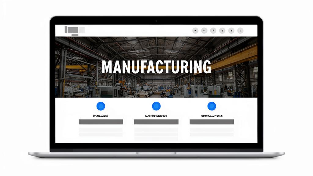 Manufacturing website design mockup