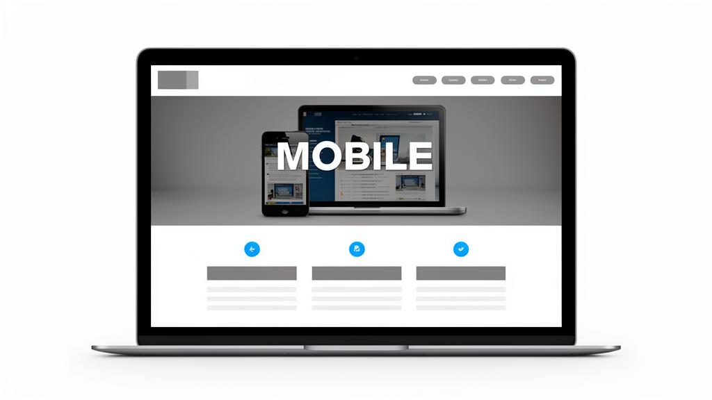 Mobile responsive website design mockup