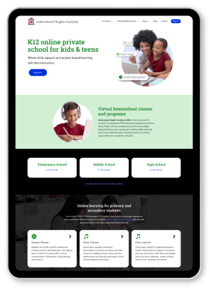 Achievement Heights Academy website