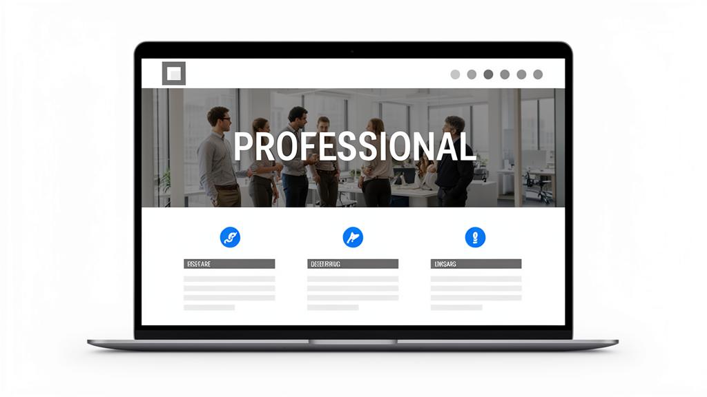 Professional website design mockup