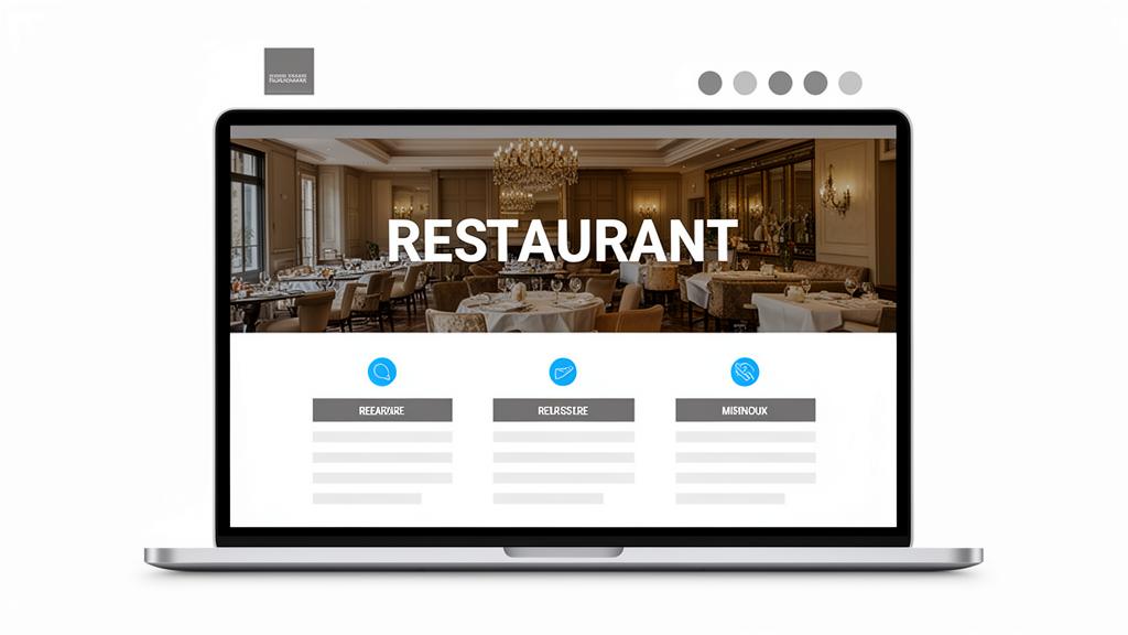 Restaurant website design mockup