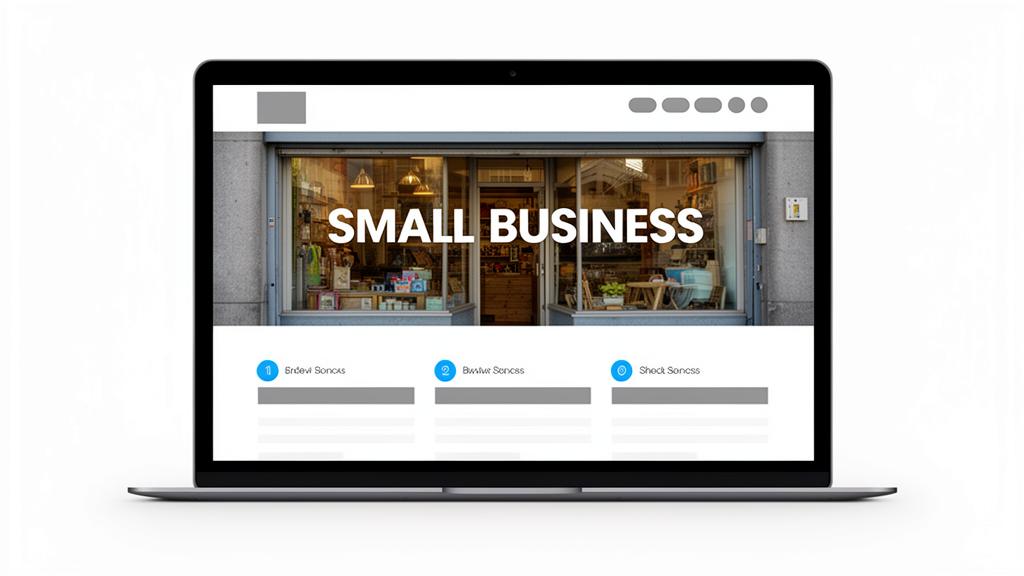 Small business website design mockup